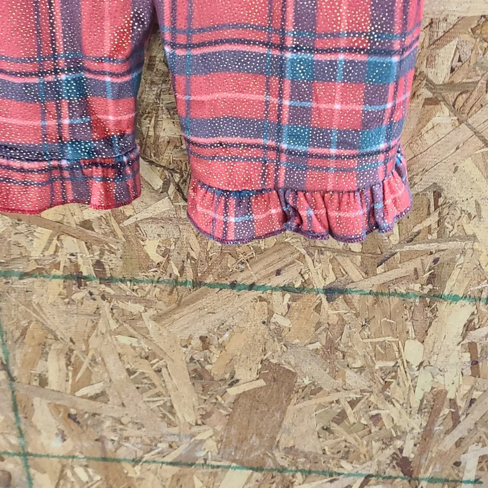 Holiday Plaid Bow Outfit Size 2t - Picture 2 of 3